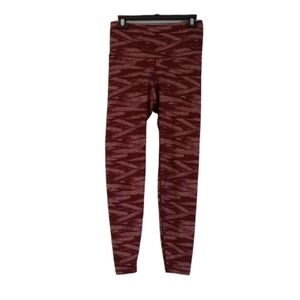 The North Face Womens Leggings Sz M Red Workout Hike Outdoors Running Exercise